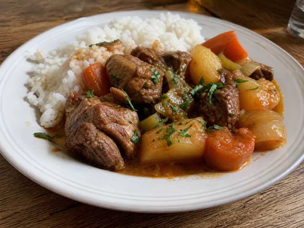 Navarin d'Agneau — plated and served