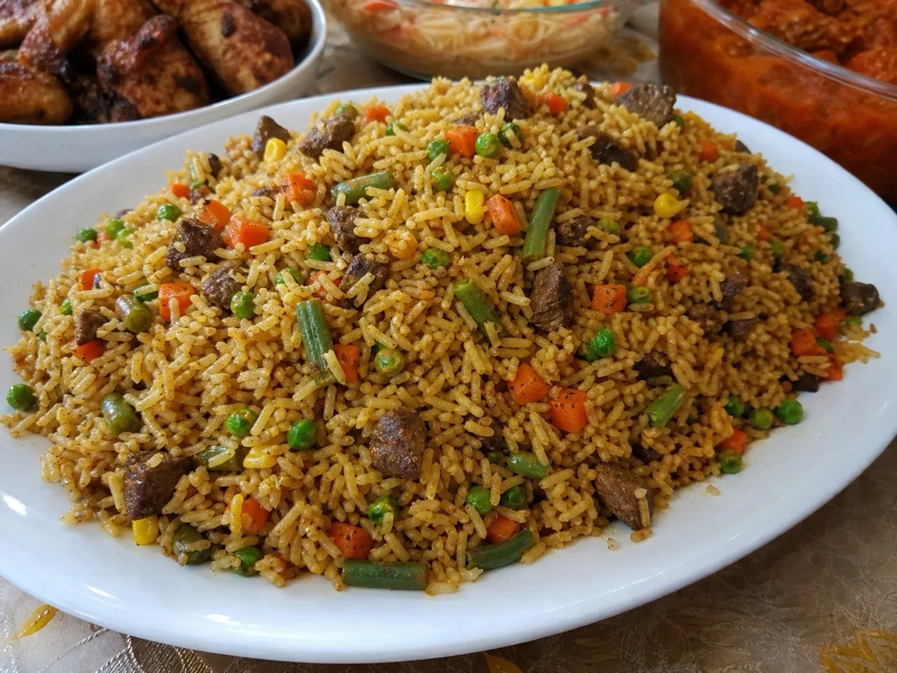 Nigerian Fried Rice — served