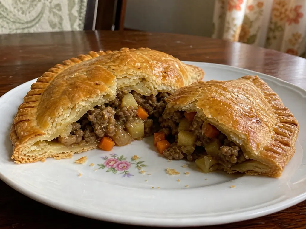 Nigerian Meat Pie — plated and served