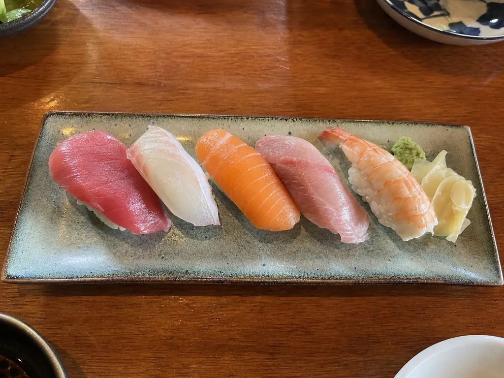 Nigiri Sushi — plated and served