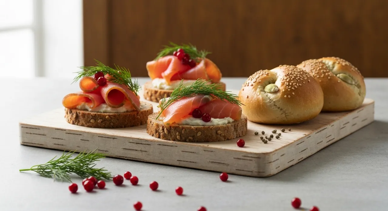 A spread of Nordic dishes