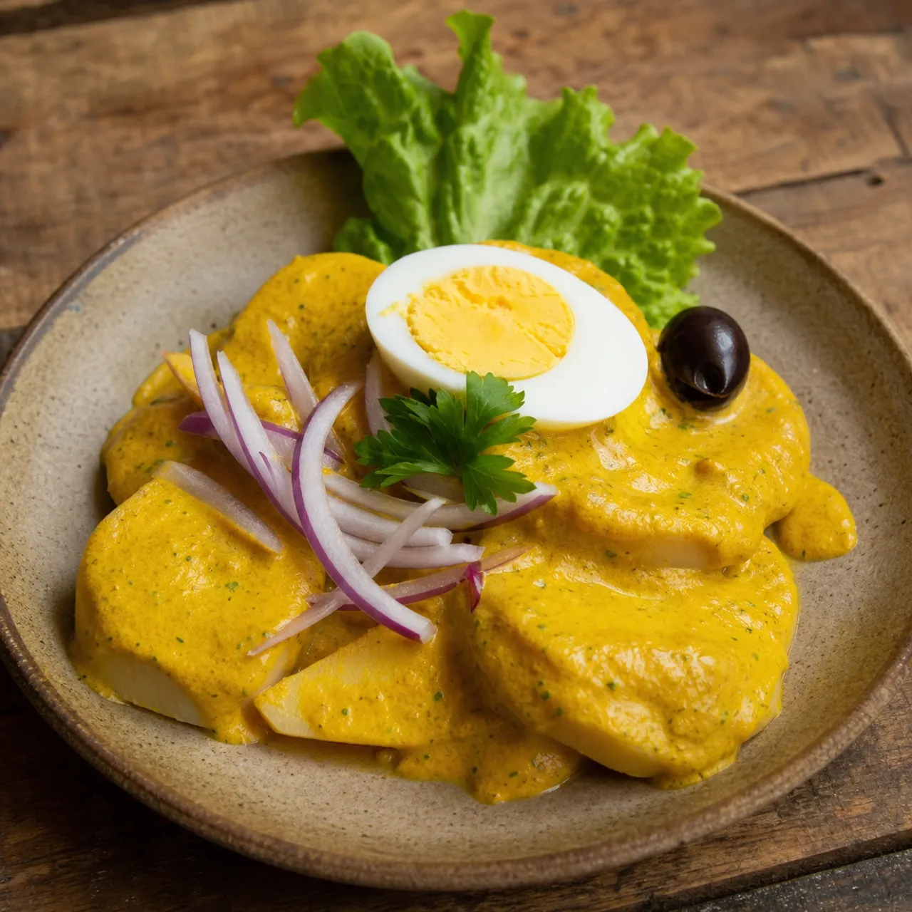 Ocopa Arequipeña (Potatoes in Spicy Huacatay Sauce) — Peruvian recipe