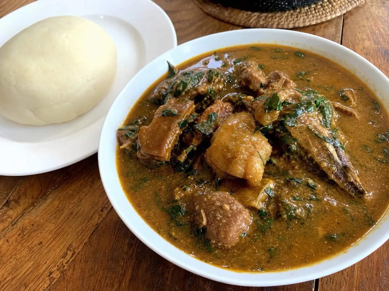 Ogbono Soup — served