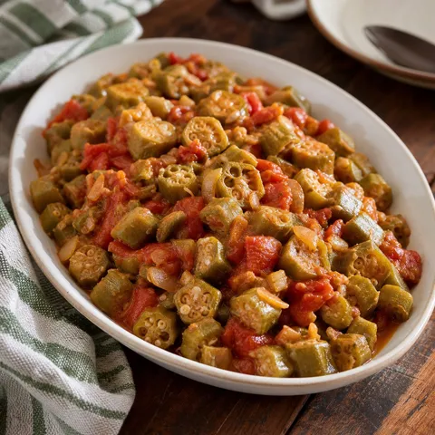 Okra and Tomatoes — Southern Soul Food recipe