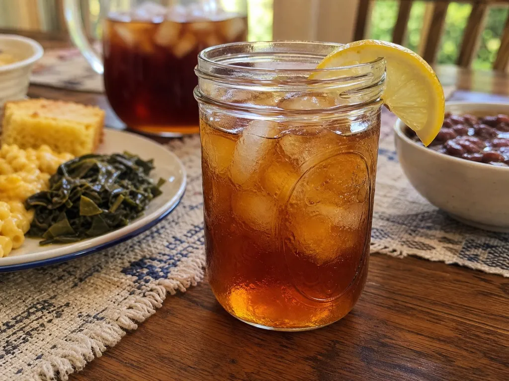 Old-Fashioned Sweet Tea — plated and served