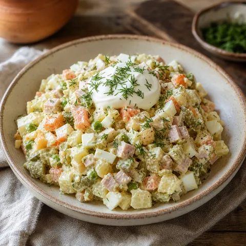 Olivier Salad — Eastern European recipe
