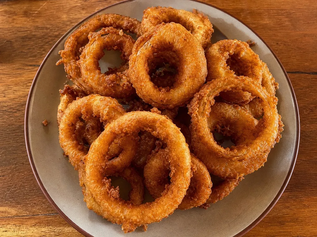 Onion Rings — plated and served
