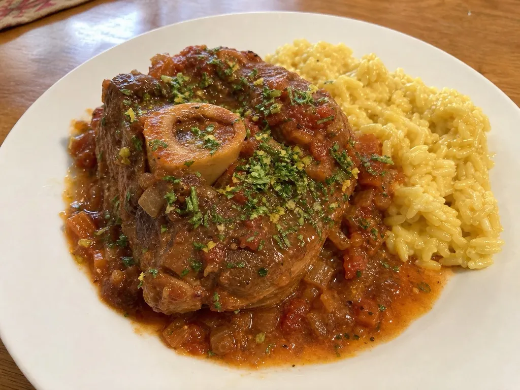 Osso Buco — plated and served