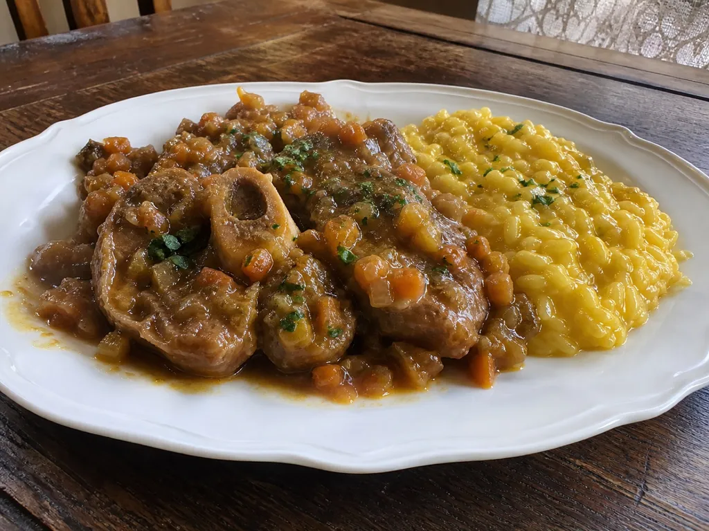 Ossobuco alla Milanese — plated and served