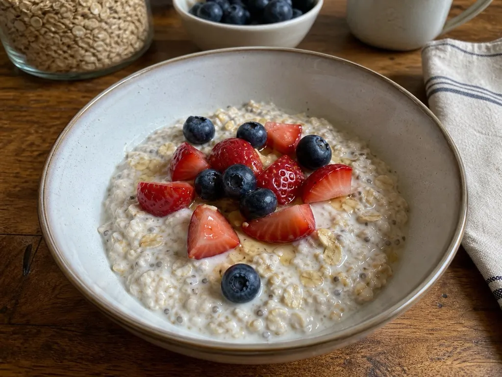 Overnight Oats — plated and served