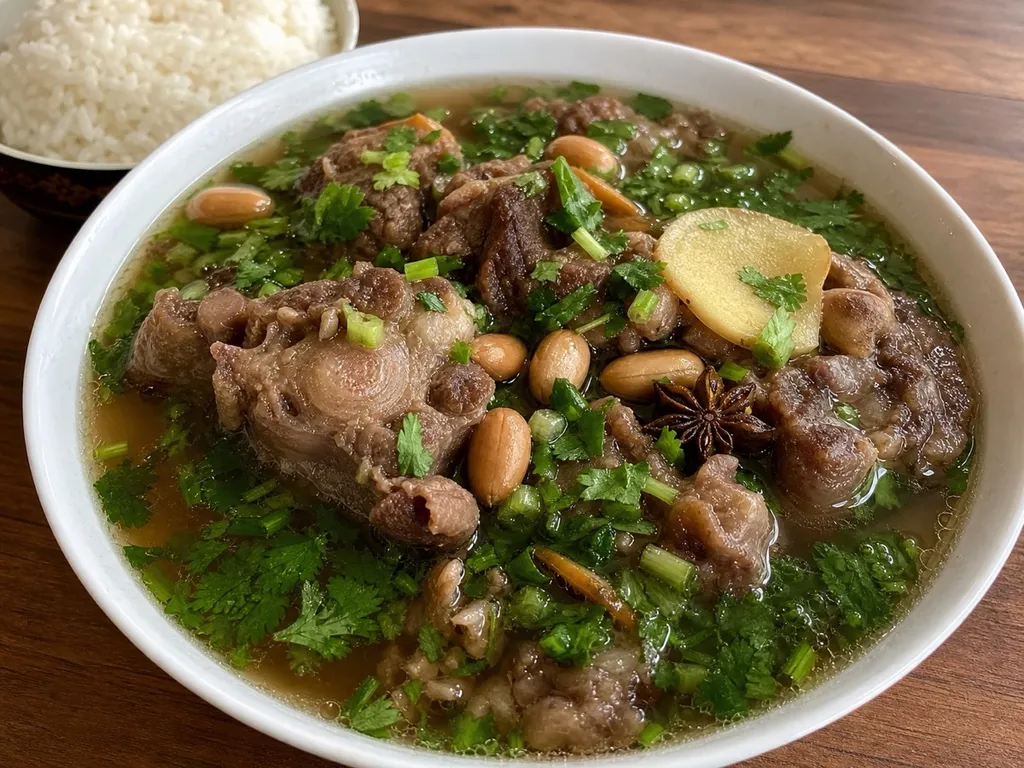 Oxtail Soup — plated and served
