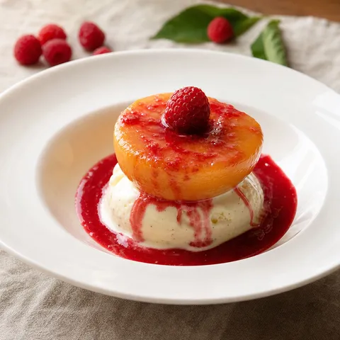 Pêche Melba — French recipe