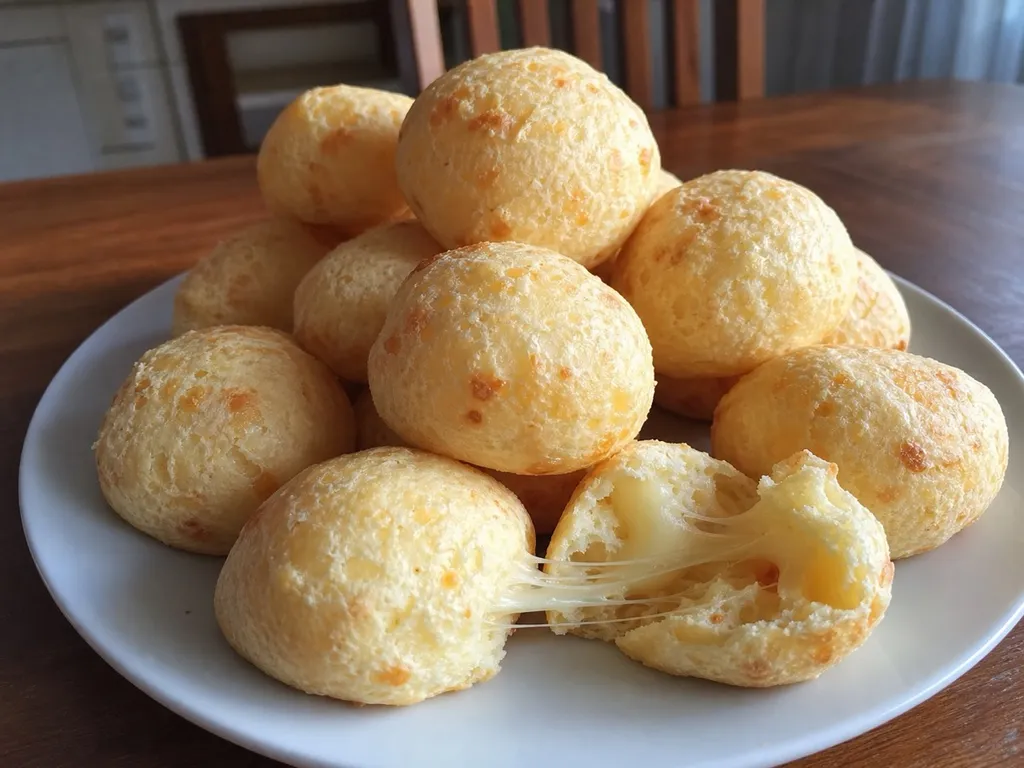 Pão de Queijo — plated and served