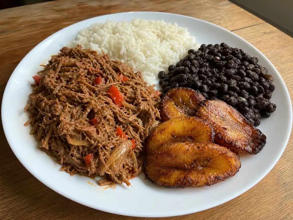 Pabellón Criollo — plated and served