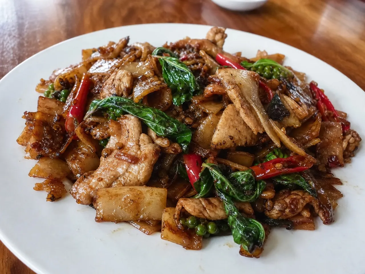 Pad Kee Mao — served