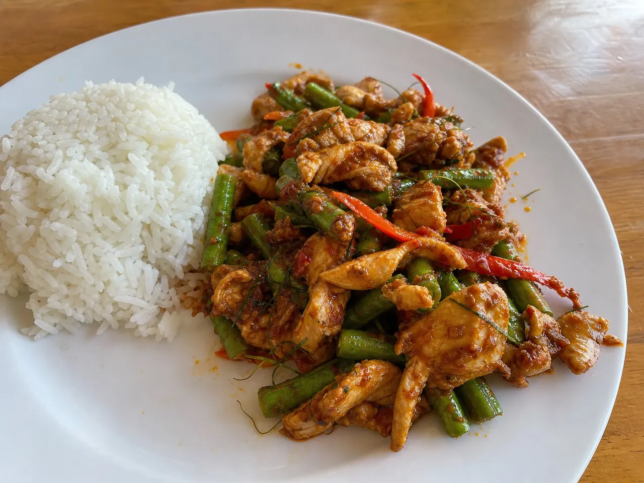 Pad Prik King — served