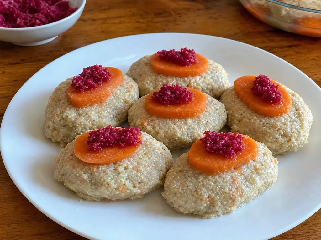 Pan-Fried Gefilte Fish — plated and served