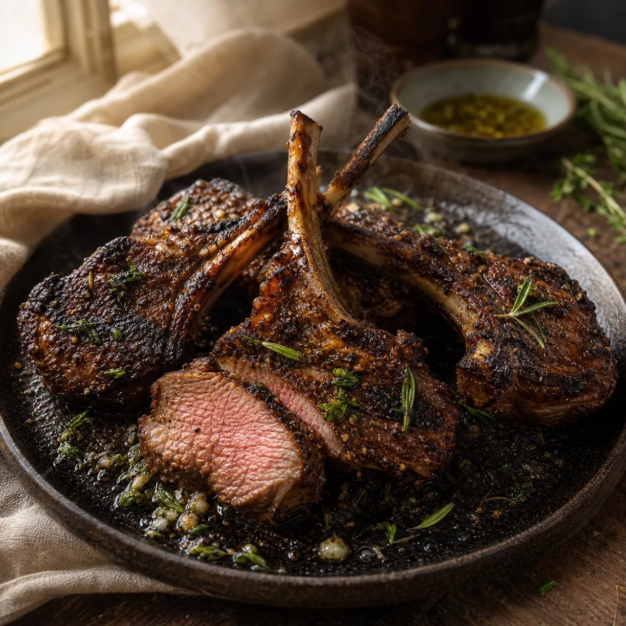 Pan-Seared Lamb Chops — Meat & Pork recipe