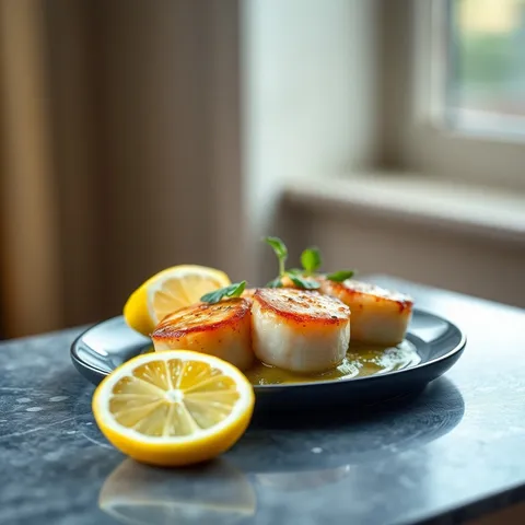 Pan-Seared Scallops with Lemon Butter