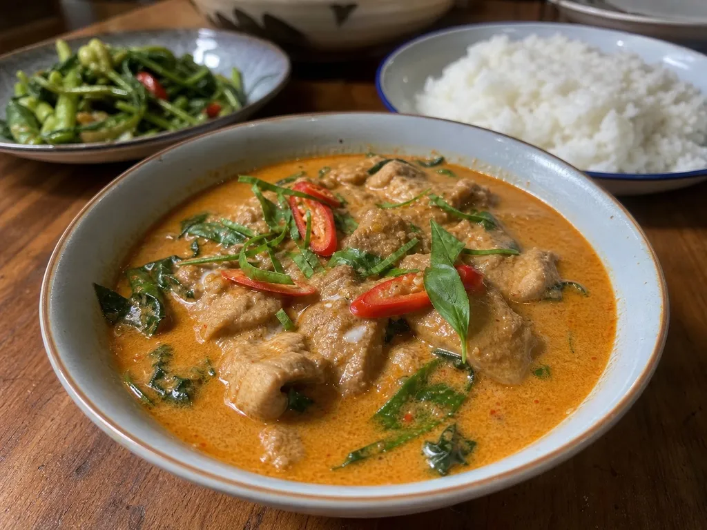 Panang Curry — plated and served