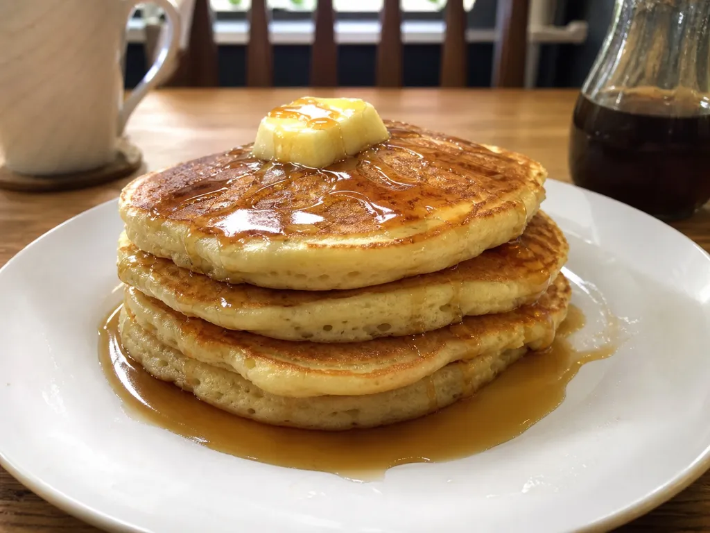 Pancakes — plated and served