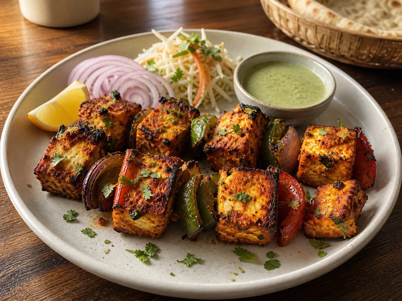 Paneer Tikka — served