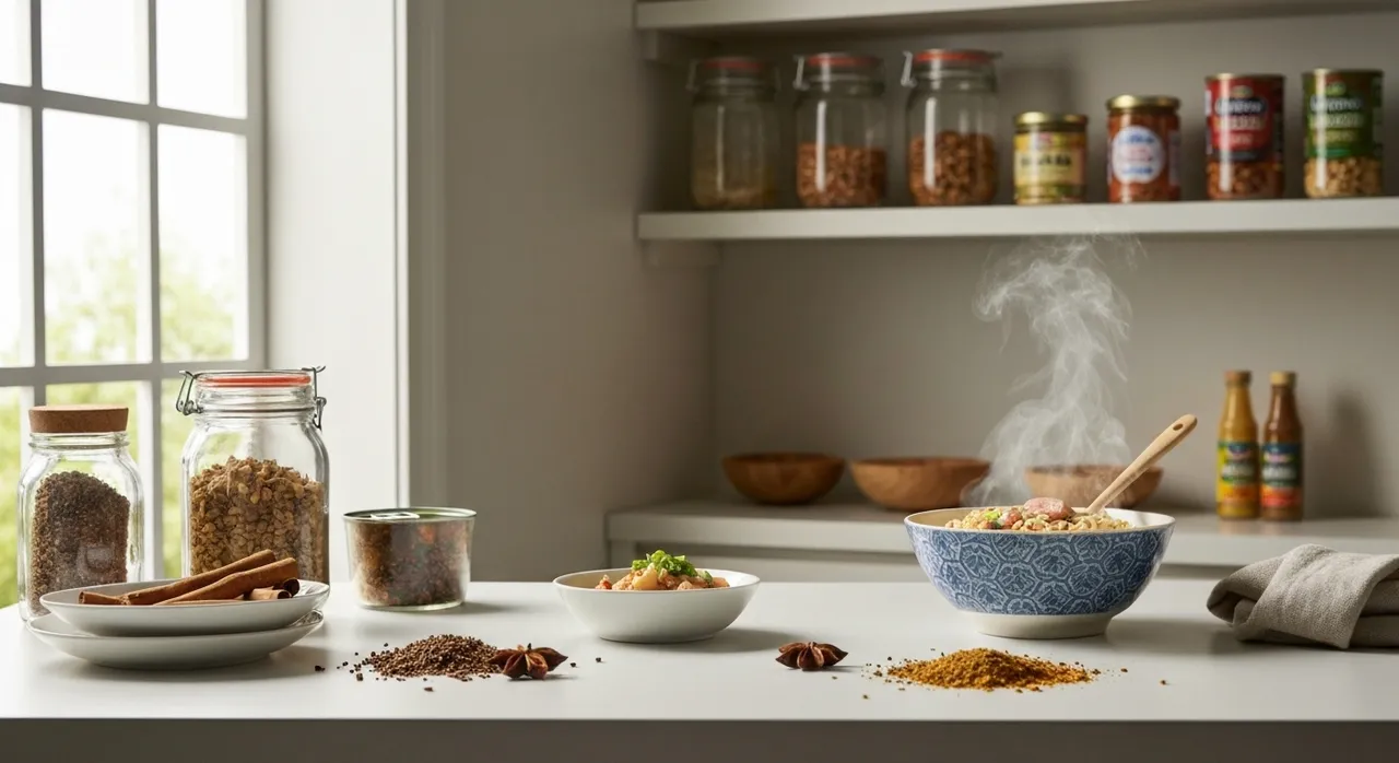 A spread of Pantry & Instant dishes