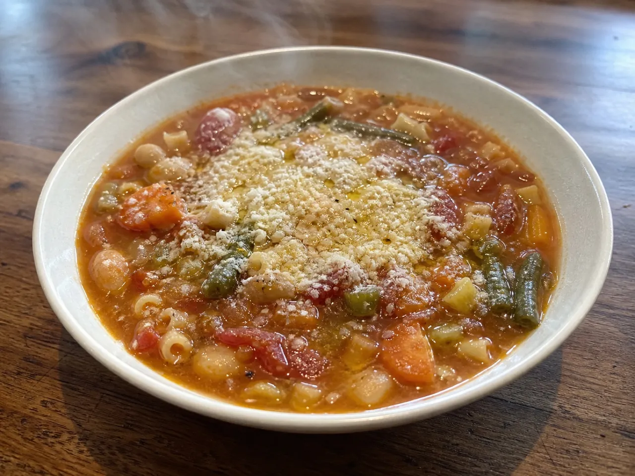 Pantry Minestrone — served