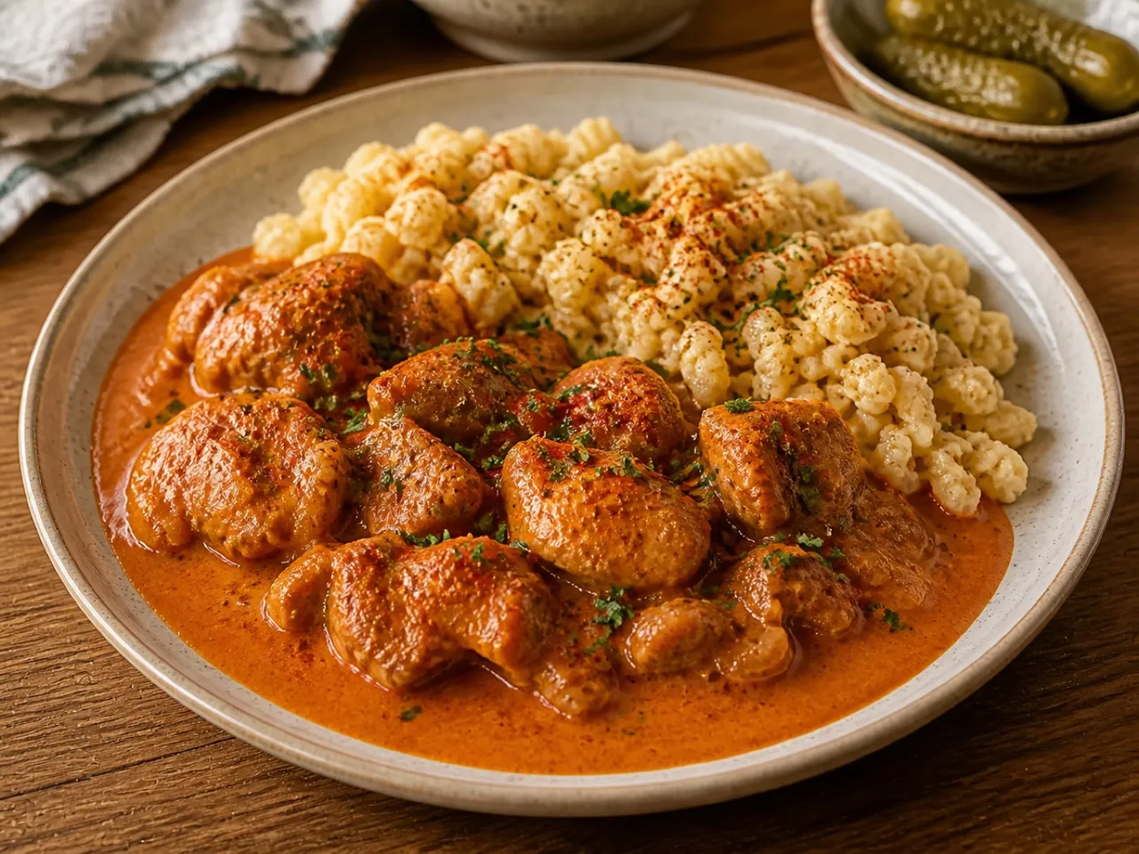 Paprikash — served