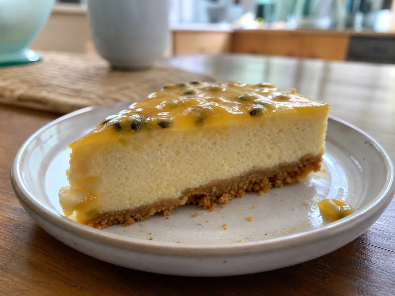Passionfruit Cheesecake — served