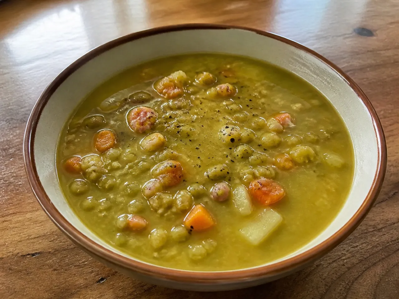 Pea Soup — served