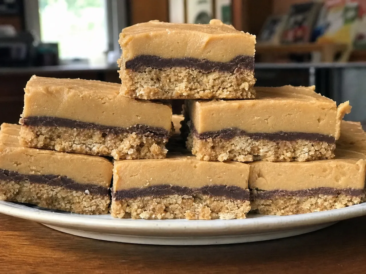 Peanut Butter Bars — served