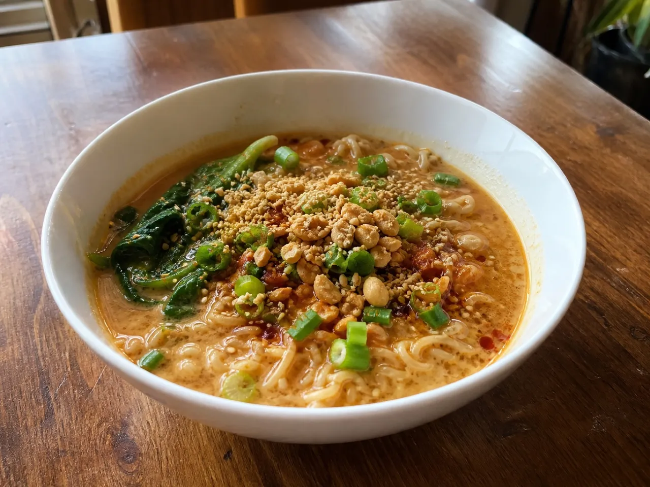 Peanut Butter Ramen — served