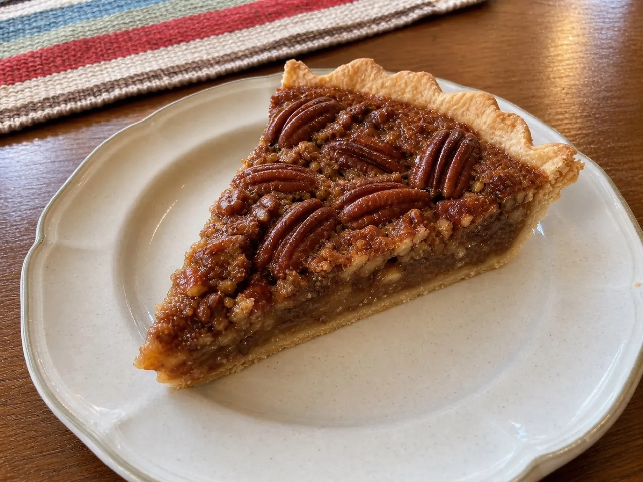 Pecan Pie — served