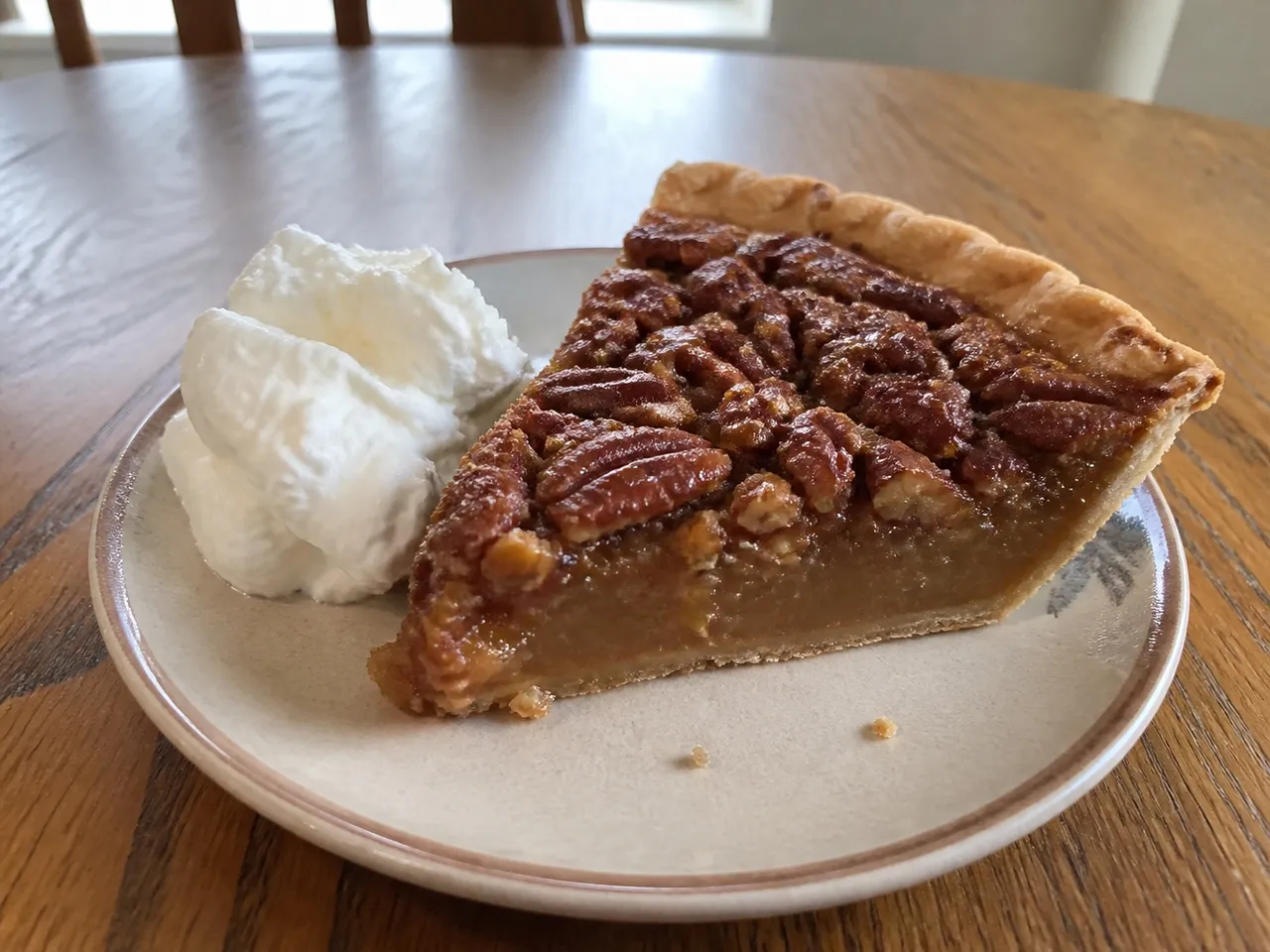 Pecan Pie — served