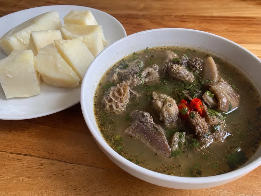 Pepper Soup — plated and served
