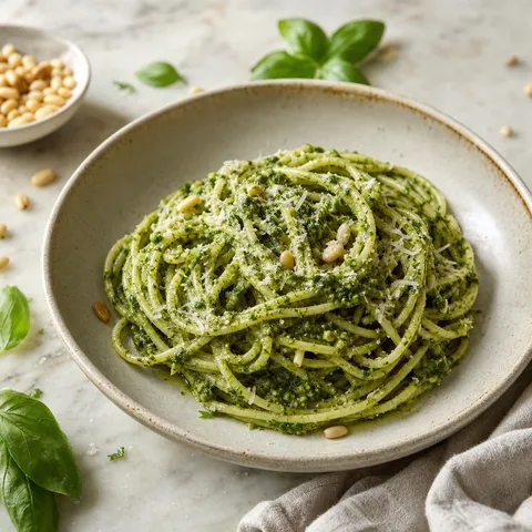 Pesto Pasta — Mediterranean recipe