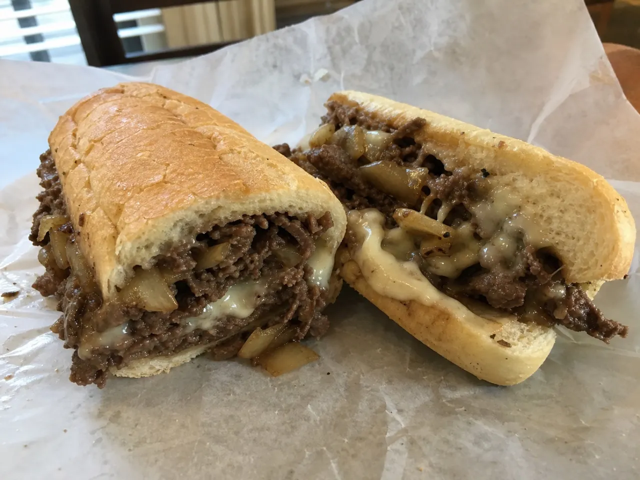 Philly Cheesesteak — served
