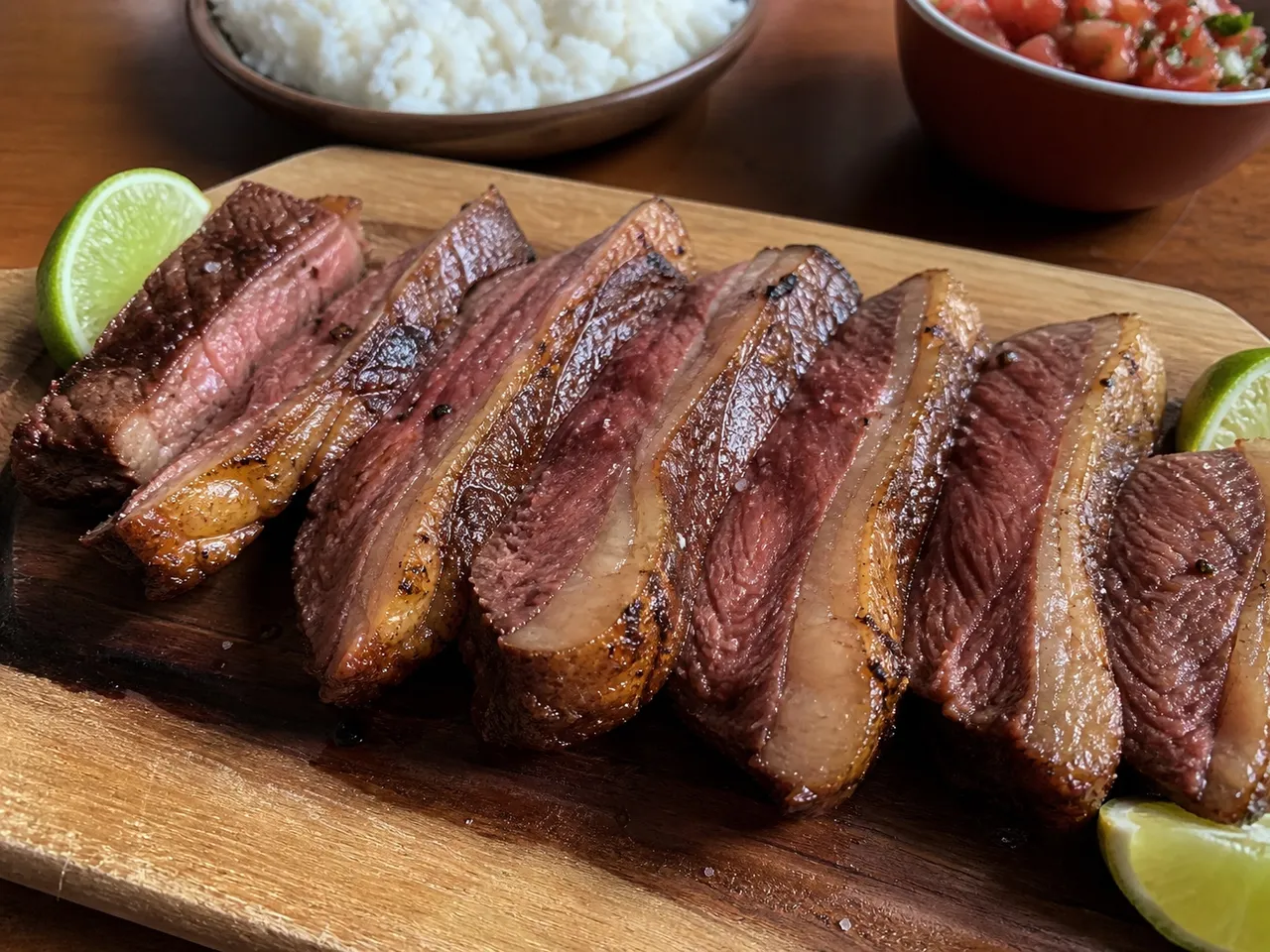 Picanha na Brasa (Grilled Picanha Steak) — served
