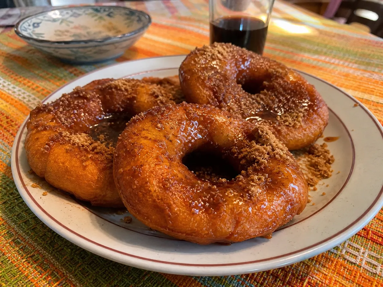 Picarones — served