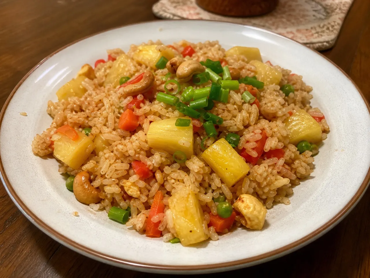 Pineapple Fried Rice — served