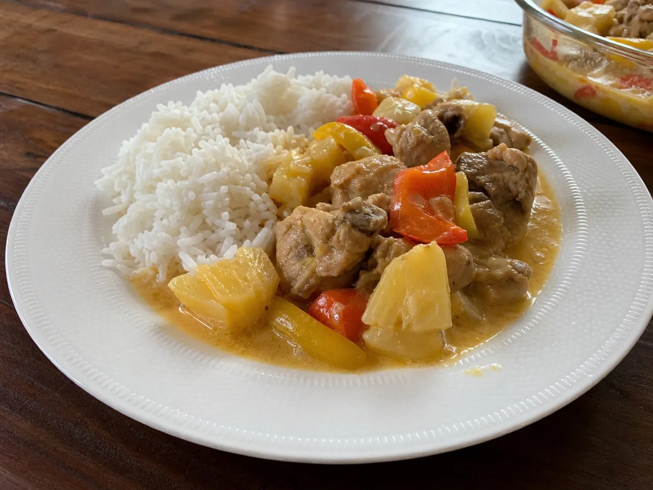 Pininyahang Manok — served