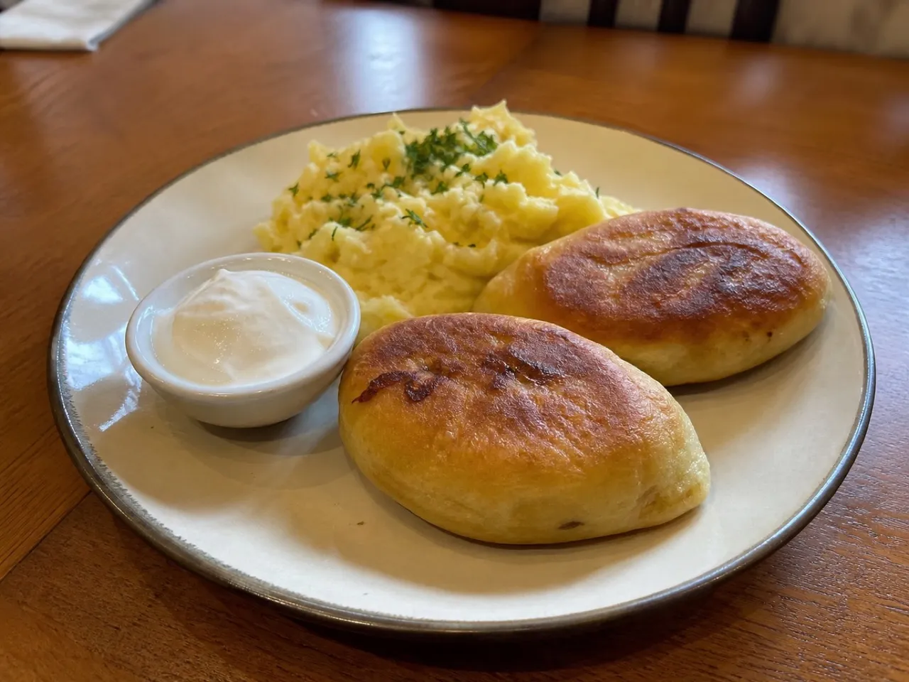 Pirozhki — served