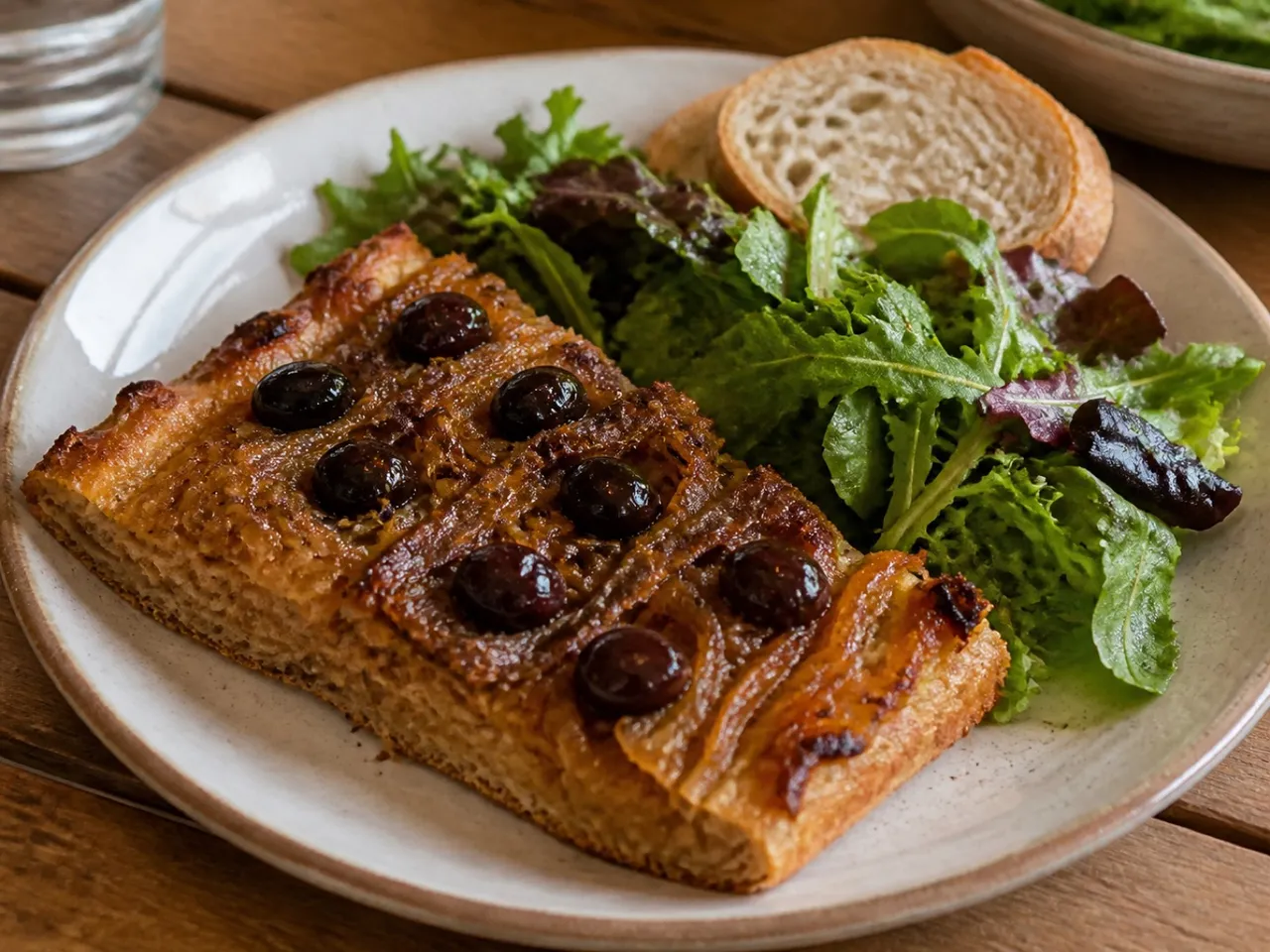 Pissaladière — served