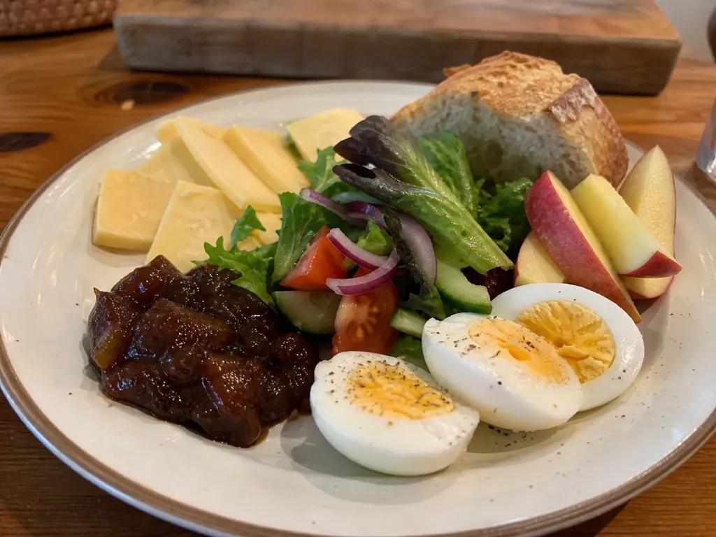 Ploughman's Lunch — plated and served