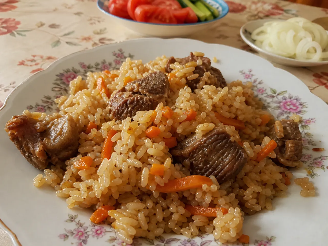 Plov — served