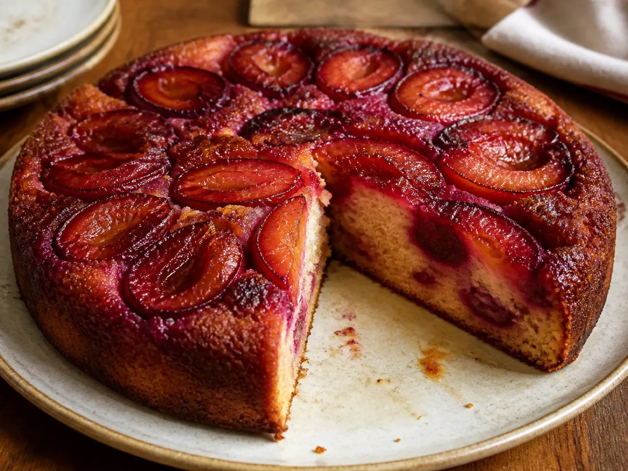 Plum Cake — served