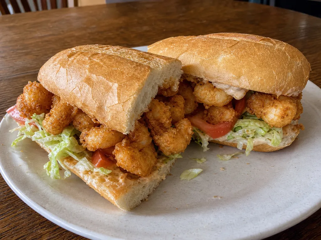 Po' Boy — plated and served