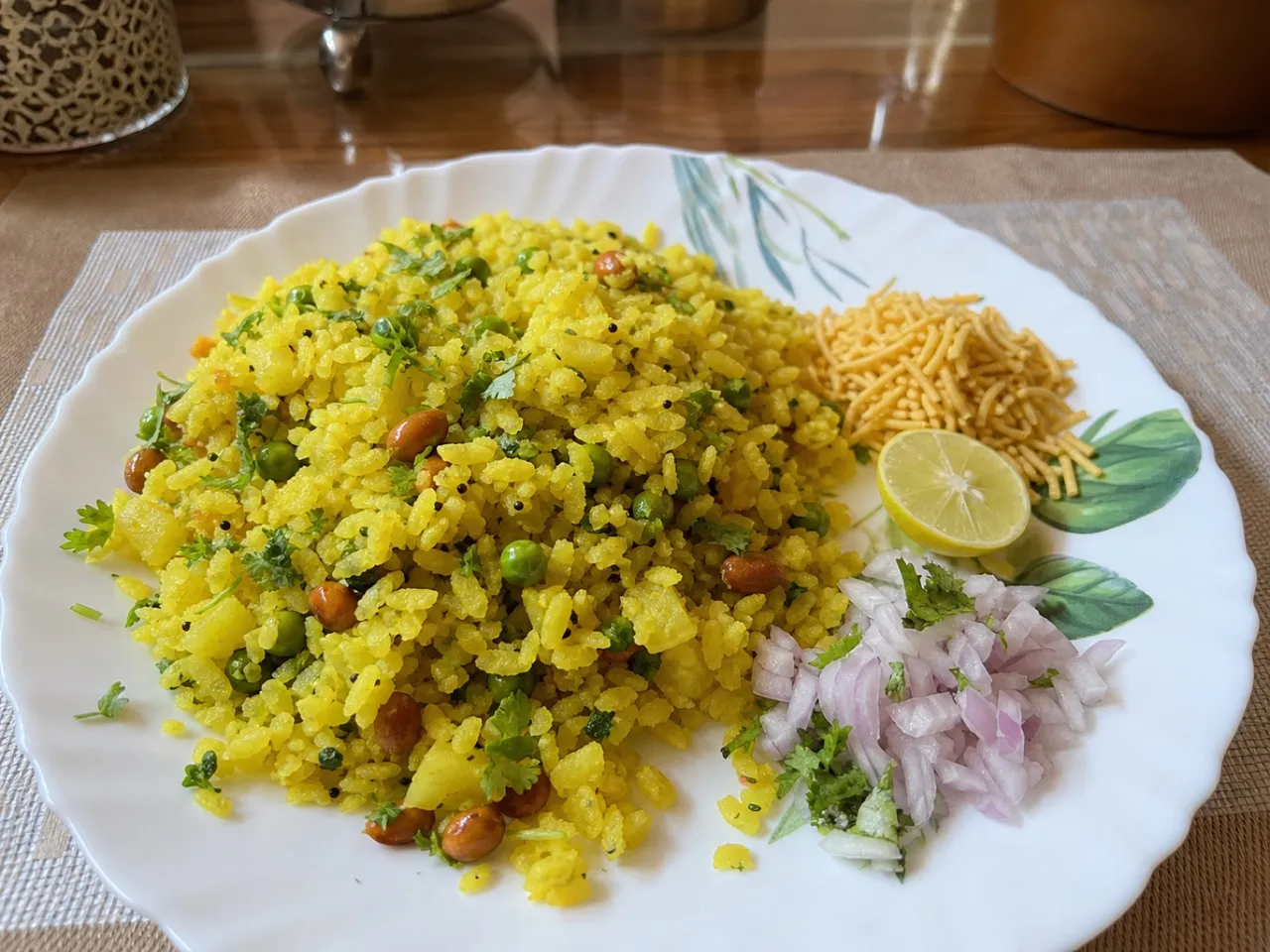 Poha — served