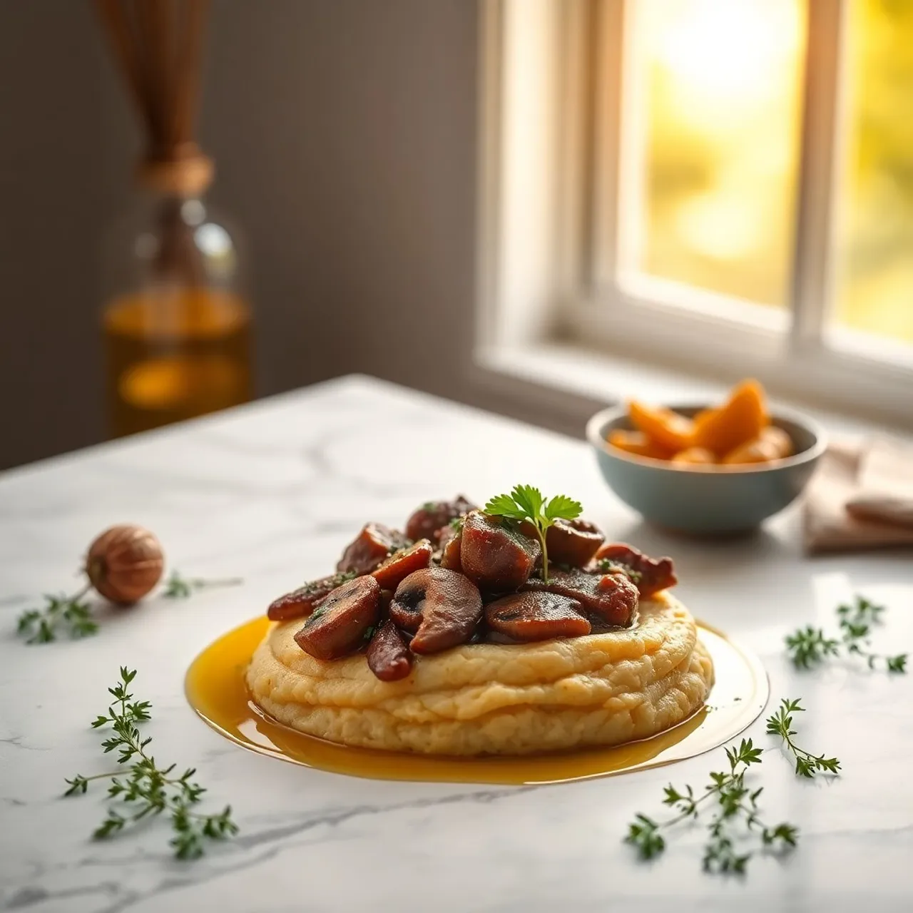 Polenta with Mushroom Ragout — Mediterranean recipe